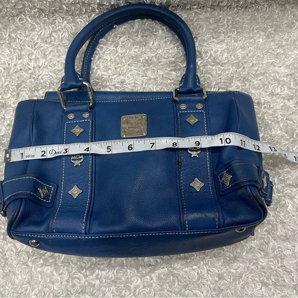 MCM Blue Leather shoulder Bag - Picture 15 of 16